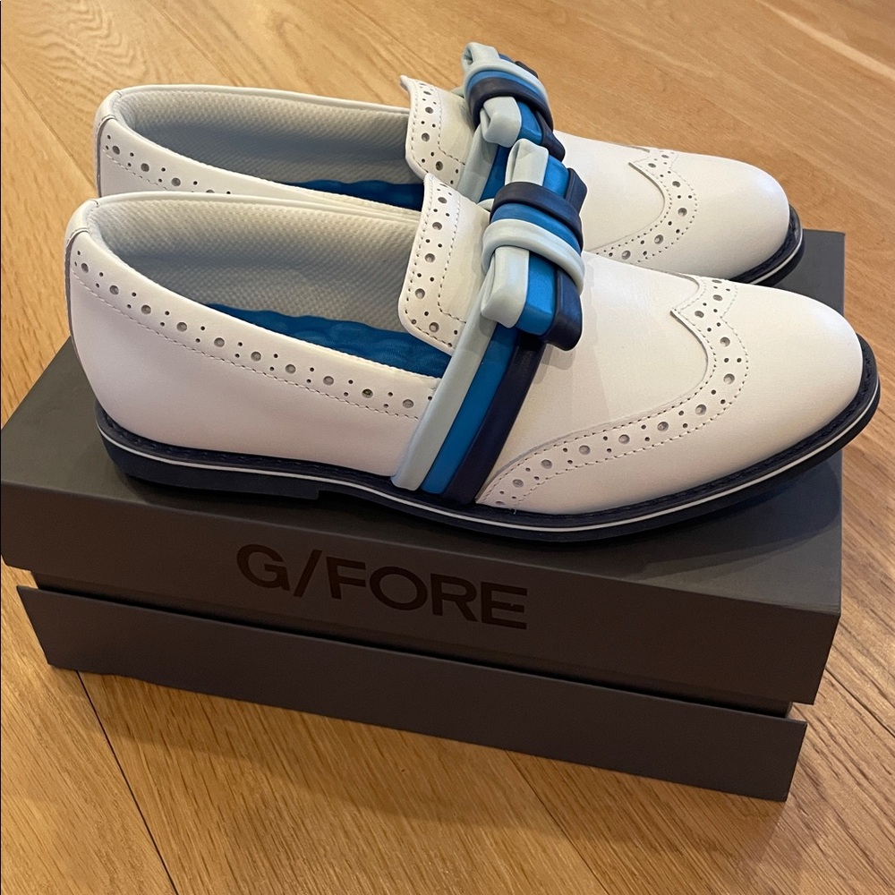 G/FORE WOMEN'S RIBBON BROGUE CRUISER GALLIVANTER GOLF SHOES NWT blue ribbon - Picture 6 of 7